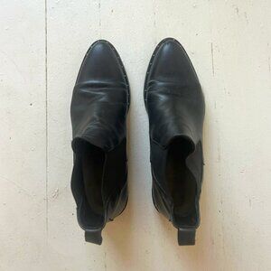 Freda Salvador Black Leather Ankle Chelsea Boots (Size 5.5)